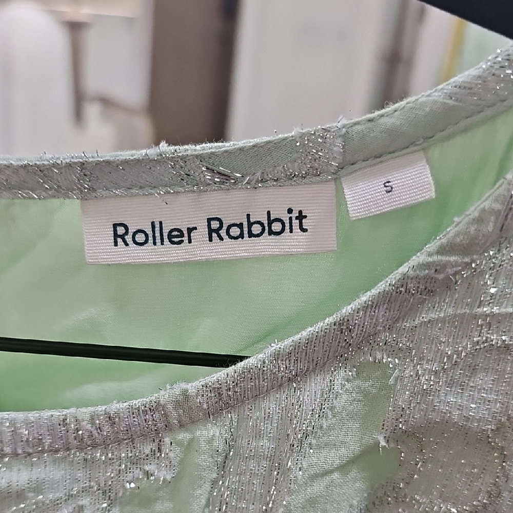 Roller Rabbit Mint Green Patterned Long Sleeve Dr… - image 3